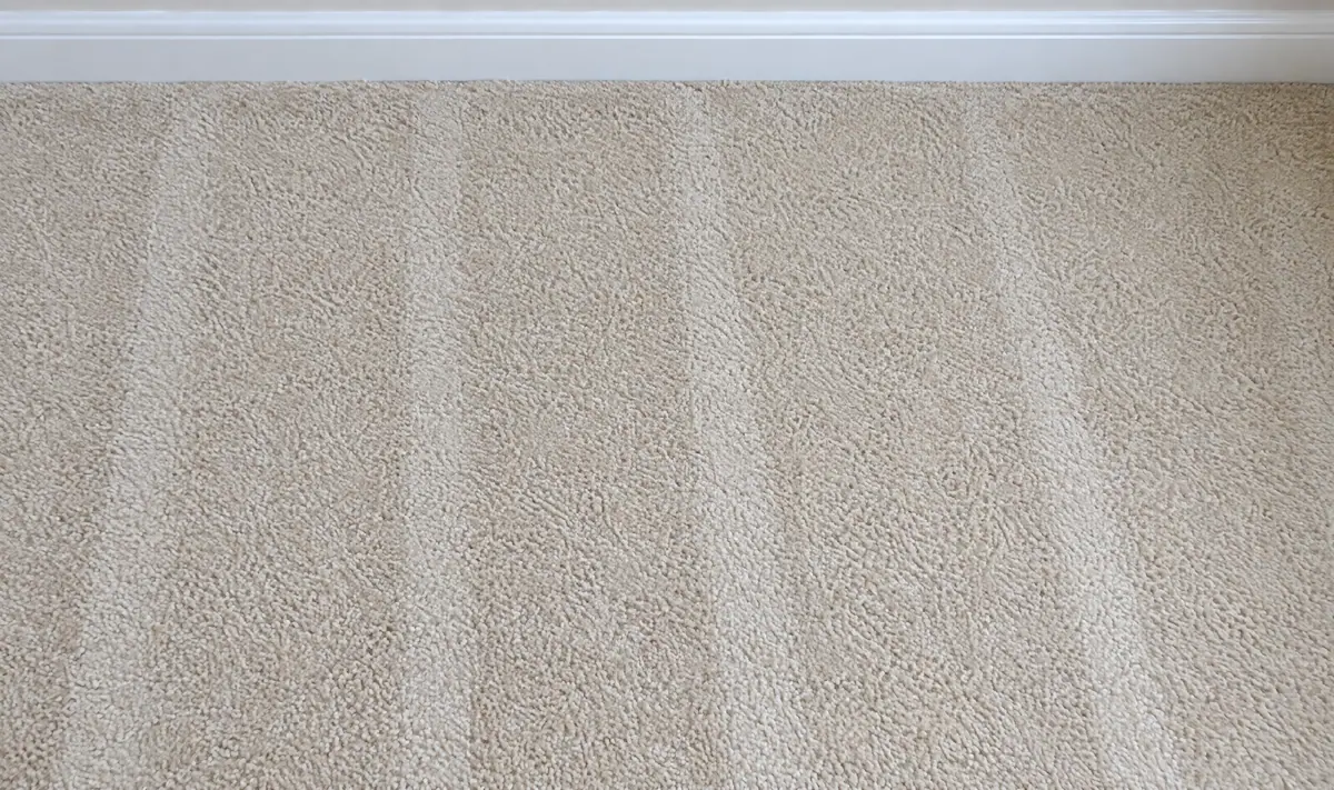 After professional cleaning: carpet