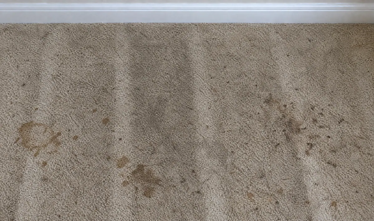 Before cleaning: carpet